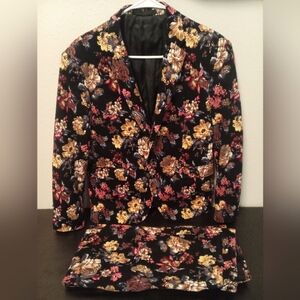 CLOUDSTYLE Men Floral Print Single Button Blazer & Suit Pants Set